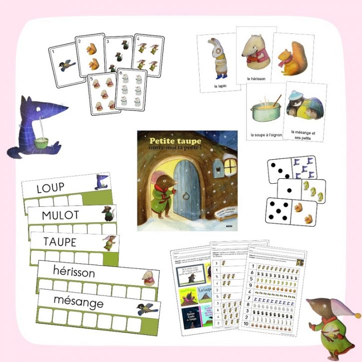 Fiches d'exploitation pour la maternelle sur l'album Petite taupe ouvre-moi ta porte