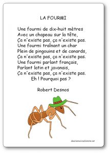 Poésie Une fourmi de dix-huit mètres de Robert Desnos, édition originale 30 Chantefables