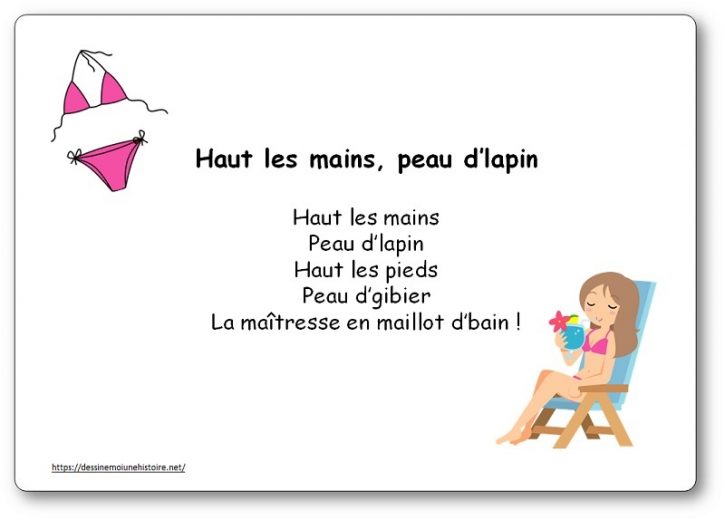 Haut les mains peau d'lapin la maitresse en maillot de bain