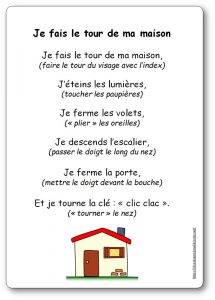 Comptine illustrée Je fais le tour de ma maison