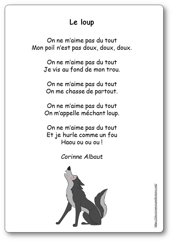 Le loup poème de Corinne Albaut