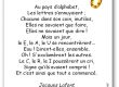 Poésie illustrée Au pays d'alphabet de Jacques Lafont