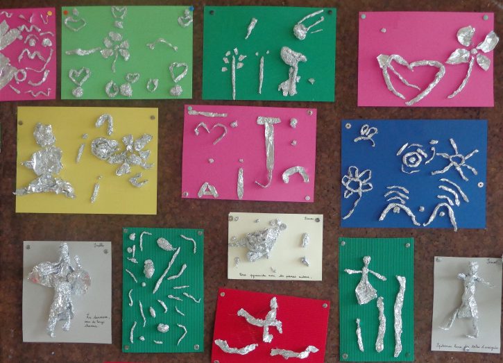 Sculpter en maternelle papier aluminium