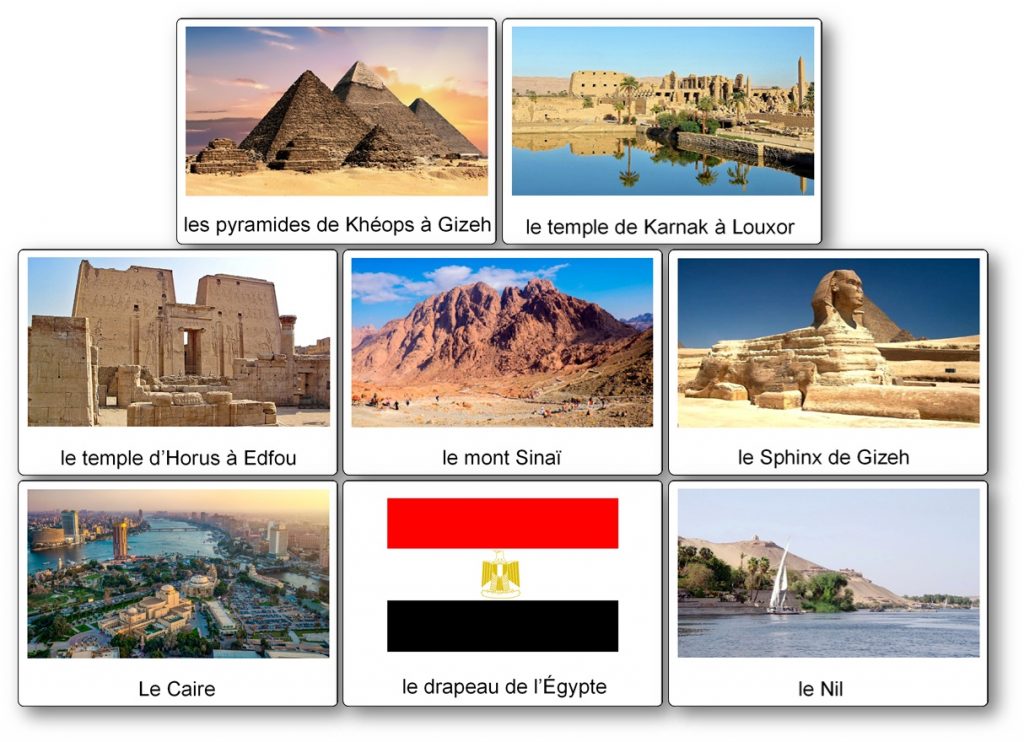 imagier lieux touristiques Egypte antique