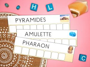 Atelier d'écriture en maternelle : Atelier des mots de l'Egypte antique