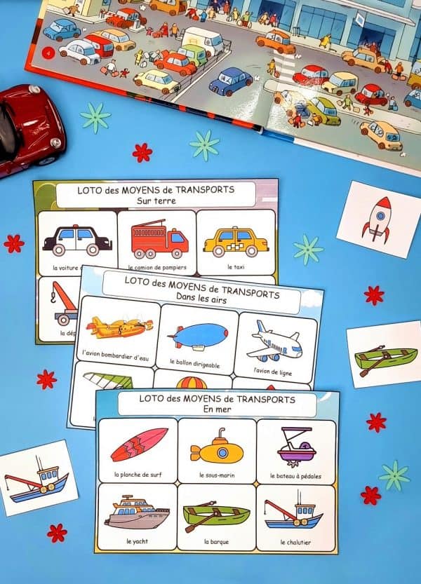 Transports en maternelle - Jeux et activités sur les moyens de transport