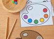 Jeu palettes de peinture couleur petite moyenne section