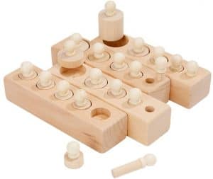 Emboîtements Cylindriques Montessori en hêtre Blocs de Cylindres Tous Emboîtements Cylindriques Montessori en hêtre Blocs de Cylindres Tous
