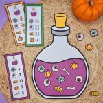 Jeu de nombre sur le thème d'Halloween en maternelle à imprimer gratuitement