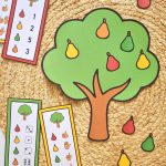 Jeu de numération pour la maternelle PS MS et GS : Les poires à compter
