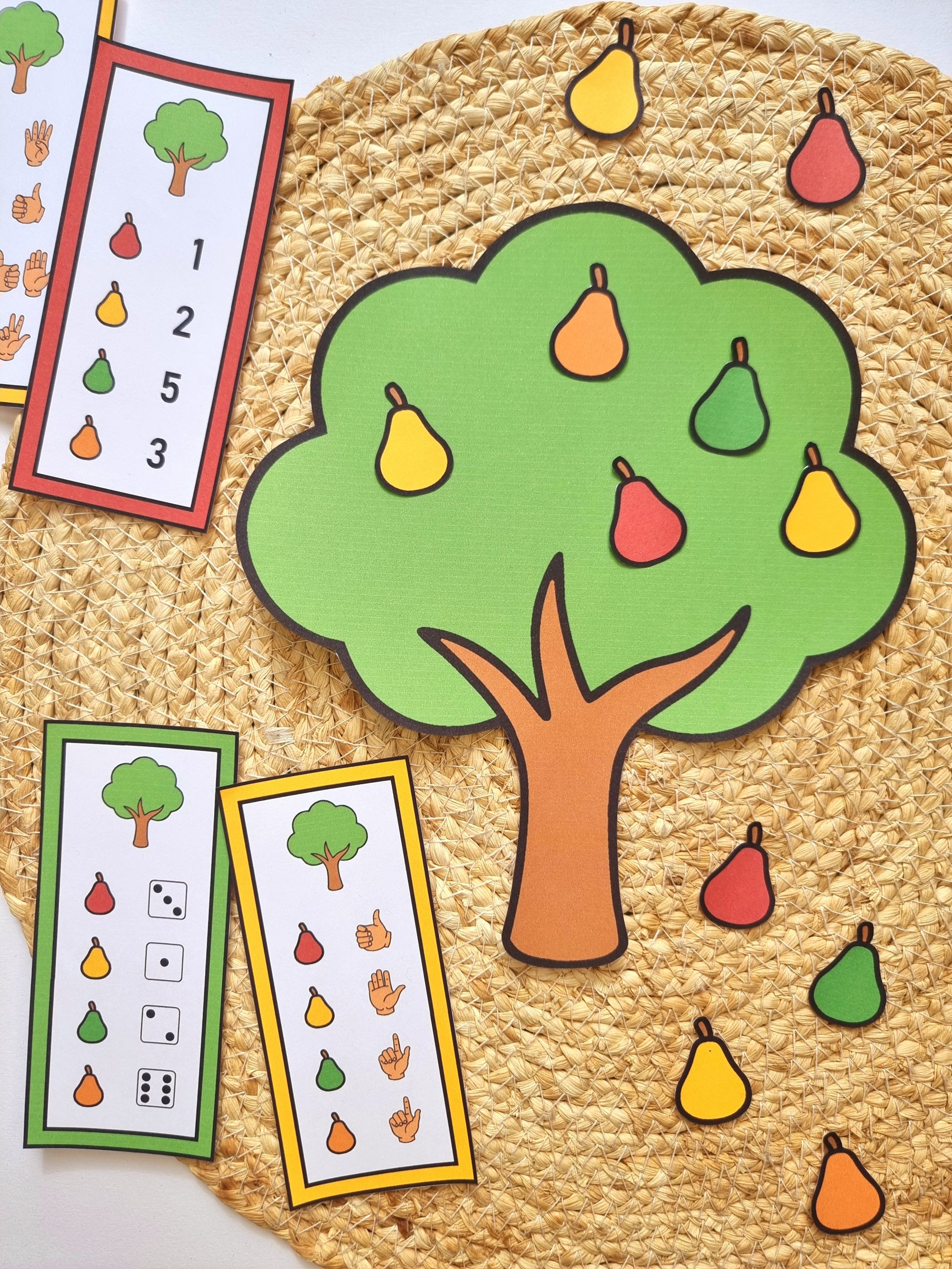 jeu-numeration-poires-a-compter-maternelle Jeu de numération pour la maternelle PS MS et GS : Les poires à compter