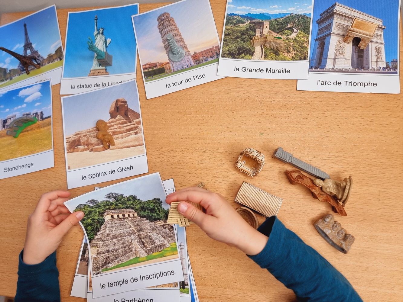 Jeu Montessori sur les Monuments du monde Cartes à télécharger