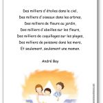 Poème d'André Bay Une maman Des milliers d'étoiles dans le ciel