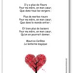 Poème illustré Pour ma mère de Maurice Carême