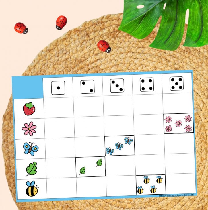 activité printemps tableau à double entrée MS-GS image de couverture