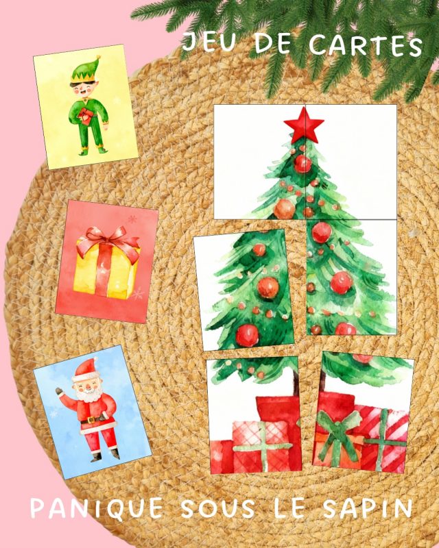 Jeu de cartes de Noël à imprimer : "Panique sous le sapin"