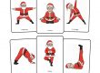 Cartes de yoga de Noël pour enfants avec le Père Noël et la Mère Noël