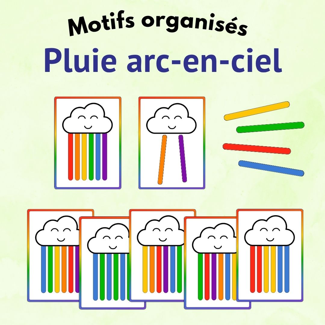 Fiches modèles de bâtonnets de glace avec motifs organisés pour activités de graphisme en maternelle