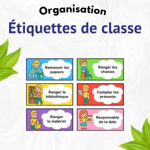 Affiches de responsabilités en maternelle : 31 étiquettes pour responsabiliser les élèves